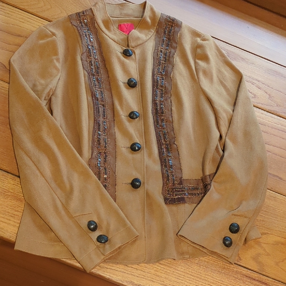 2for$25 Tan Women's Blazer with Button Accents